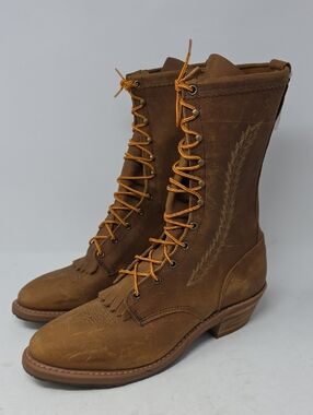 Abilene Men's 12" Western Packer Boots - Round Toe Size 12D